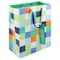 16" Green, Blue & Orange Check Print Gift Bag by Celebrate It™